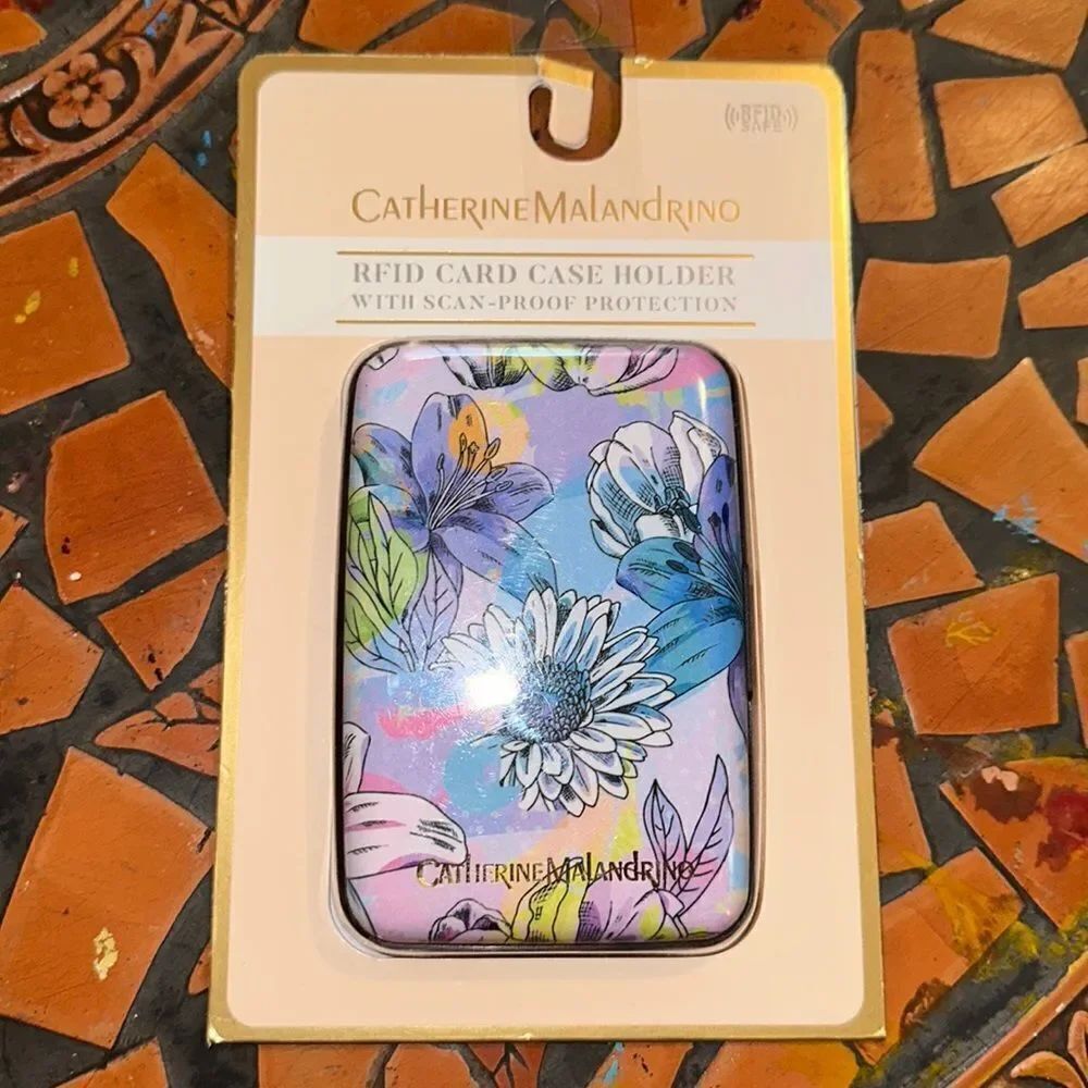 Catherine Malandrino RFID Card Case Holder with Scan-Proof Protection